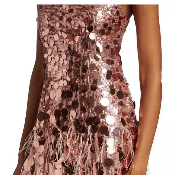 Ramy brook mini dress rose gold rina dress 2 nwt - Picture 11 of 13